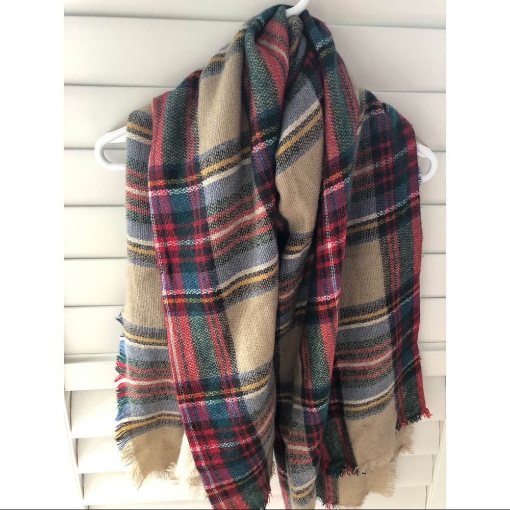 Plaid Blanket Scarf